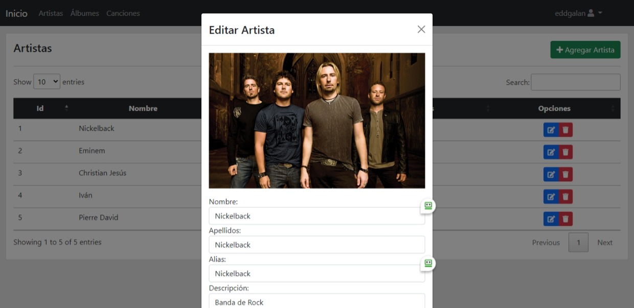 CRUD Música Laravel